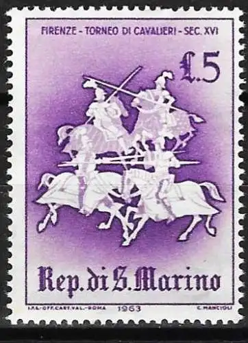 San Marino 1963 - Mi 768 - YT 591 - Turniere und Wettkämpfe