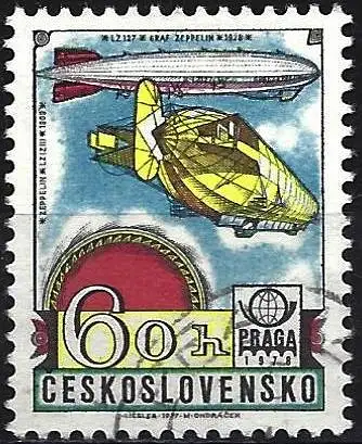 Tschechoslowakei 1977 - Mi 2396 - YT 2232 - Luftfahrt : Zeppelin LZ1 und LZ-127