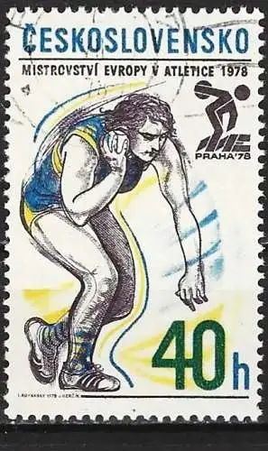 Tschechoslowakei 1978 - Mi 2435 - YT 2267 - Sport : Kugelstoßen