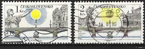 Tschechoslowakei 1978 - Mi 2447/48 - YT 2280/81 - Brücken von Prag