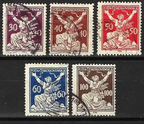 Tschechoslowakei 1920 - Mi 172... - YT 164... - Allegorie auf die Republik