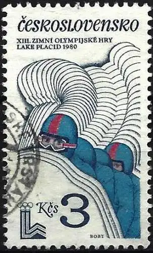 Tschechoslowakei 1980 - Mi 2546 - YT 2370 - Olympische Spiele in Lake Placid: Bobfahren