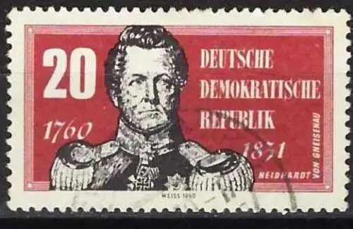 Deutschland DDR 1960 - Mi 793 - YT 508 - Neidhardt von Gneisenau