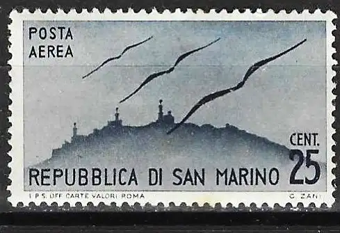 San Marino 1946 - Mi 339 - YT Pa 42 -  MH* ( Flugpost )