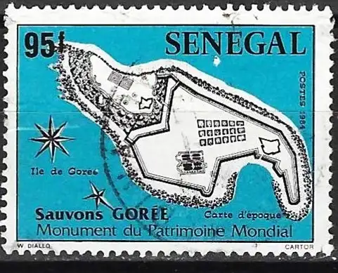Senegal 1984 - Mi 827 - YT 620 - Karte der Insel Gorée