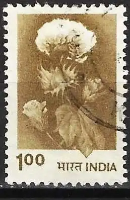 Indien 1983 - Mi 820 CYI - YT 781 - Baumwollblüten ( Gezack 12¾ x 13 )