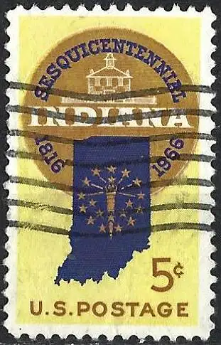 USA  1966 - Mi 899 - YT 801 - Indiana als Bundesstaat