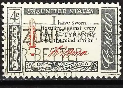 USA 1960 - Mi 768 - YT 678B - Zitat von Thomas Jefferson