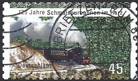 Deutschland BDR 2012 - Mi 2916 - YT 2740 - die Harzer Schmalspurbahnen