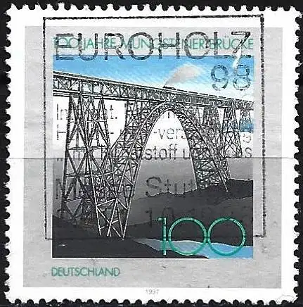 Deutschland BDR 1997 - Mi 1931 - YT 1759 - Eisenbahnbrücke von Müngsten