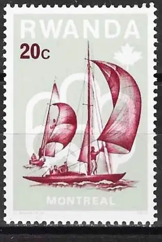 Ruanda 1976 - Mi 799 - YT 713 - Olympische Spiele in Montreal : Segeln - MNH**
