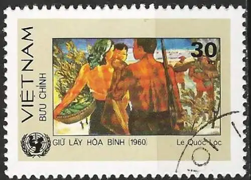 Vietnam 1984 - Mi 1513 - YT 545 - Gemälde von Le Quoc Loc