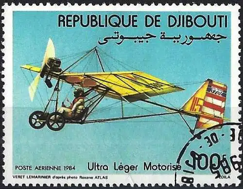 Dschibuti 1984 - Mi 396 - YT Pa 199 - Ultraleichtflugzeug ( ULM )