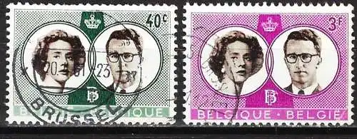 Belgien 1960 - Mi 1228 / 1229 - YT 1169 / 1170 - König und Königin