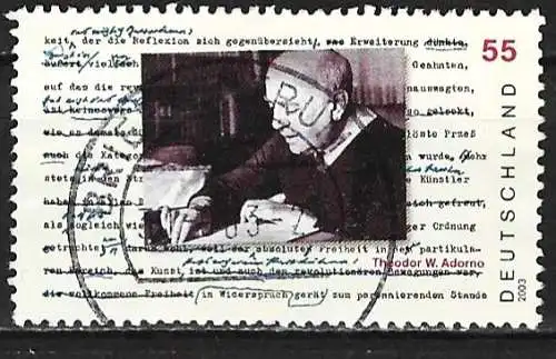 Deutschland BDR 2003 - Mi 2361 - YT 2186 - Theodor Adorno