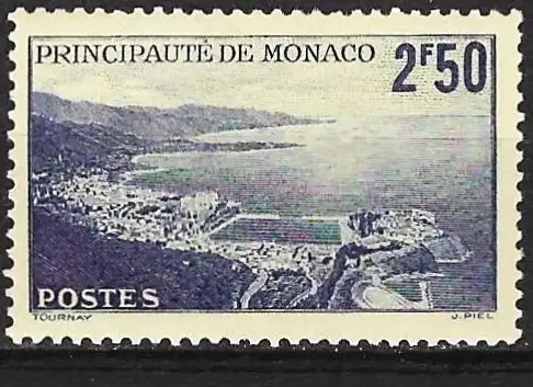 Monaco 1940 - Mi 236 - YT 179A - Bucht von Monte Carlo - MNH**