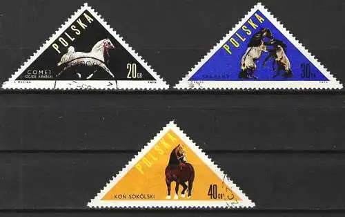 Polen 1963 - Mi 1447/49 - YT 1312/14 - Pferde