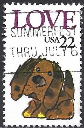 USA 1986 - Mi 1787 - YT 1619 - Briefmarke für Liebesbotschaft – Welpe