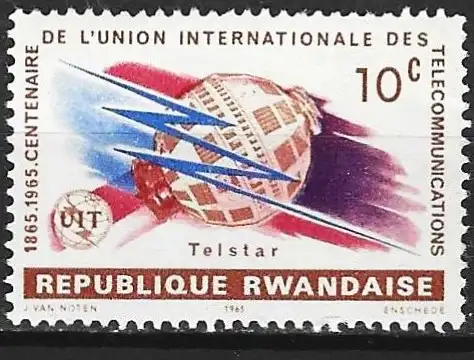 Ruanda 1965 - Mi 114 - YT 108 - Satellit Telstar - MNH**