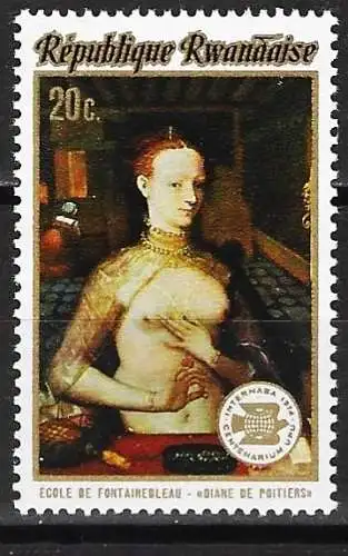 Ruanda 1974 - Mi 641 - YT 592 - Gemälde : Diane de Poitier - MNG
