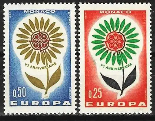 Monaco 1964 - Mi 782/83 - YT 652/53 - Europa CEPT - MNH**