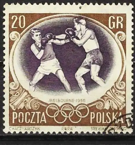 Polen 1956 - Mi 985 - YT 872 - Olympische Spiele in Melbourne : Boxen