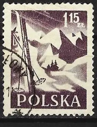 Polen 1956 - Mi 969 - YT 860 - Der Ski 
