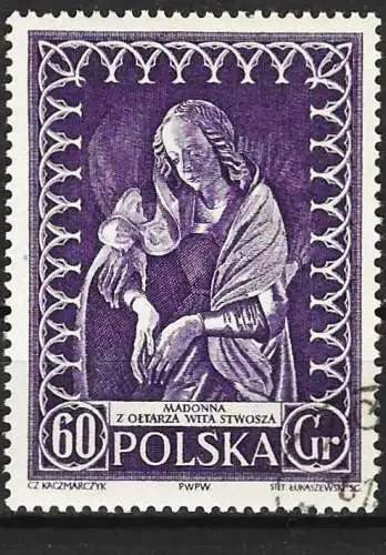 Polen 1956 - Mi 991 - YT 879 - Die Madonna von Veit Stoss