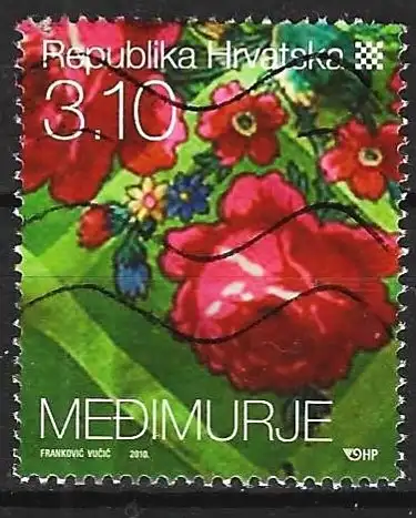 Kroatien 1995 - Mi 937 - YT 875 - Stickerei: Blumen