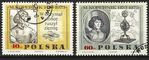 Polen 1969 - Mi 1925 und 1926 - YT 1775 Und 1776 - Nikolaus Kopernikus