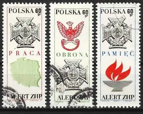 Polen 1969 - Mi 1928/30 - YT 1778/80 - Pfadfindertum ( Komplette Serie ) 