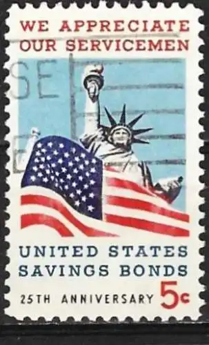 USA  1966 - Mi 911 - YT 813 - Freiheitsstatue und US-Flagge