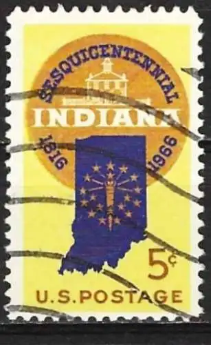 USA  1966 - Mi 899 - YT 801 - Indiana als Bundesstaat