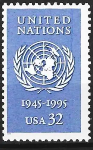 USA 1995 - Mi 2582 - YT 2360 - Fünfzigjähriges Jubiläum von O.N.U. - MNH**