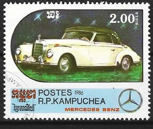 Kamputschea 1986 - Mi 767 - YT 665 - Auto Mercedes-Benz SSK