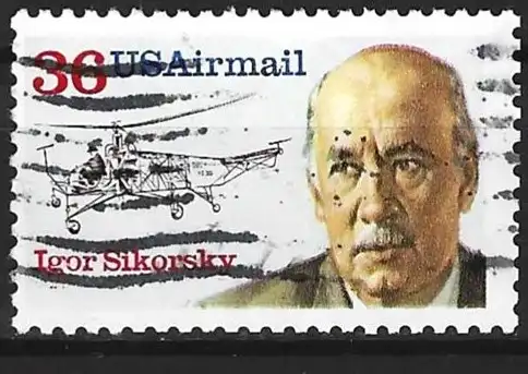 USA 1988 - Mi 1986 - YT Pa 113 - Igor Sikorsky