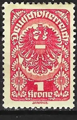 Österreich 1919 - Mi 273 Xa - YT 204 - Wappen - MH*