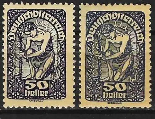 Österreich 1919 - Mi 271 xa & 271y - YT 202 - Wappen - MH*/MNH**