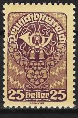 Österreich 1920 - Mi 266x - YT 197 - Post-Horn - MNH**