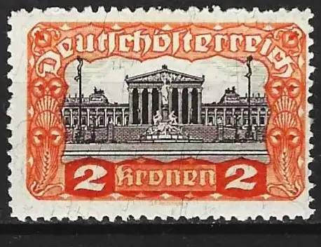 Österreich 1919 - Mi 284 Aa - YT 214 - Das Parlament in Wien - MNH**