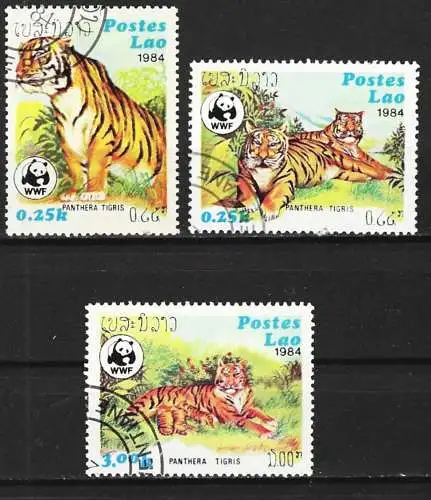 Laos 1984 - Mi 706/08 - YT 521/23 - Tiger