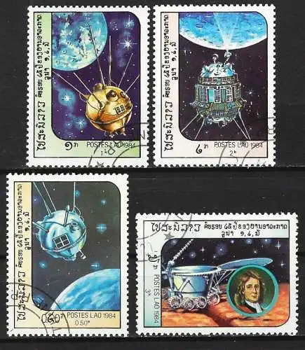 Laos 1984 - Mi 766/09 - YT 590/93 - Satelliten und Raumfahrzeuge