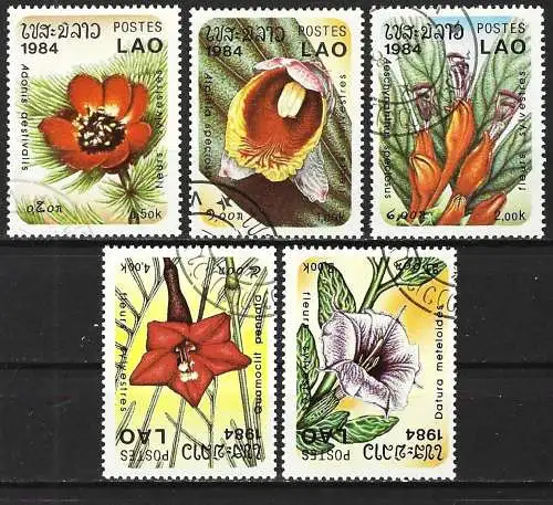 Laos 1984 - Mi 743... - YT 555... - Blumen
