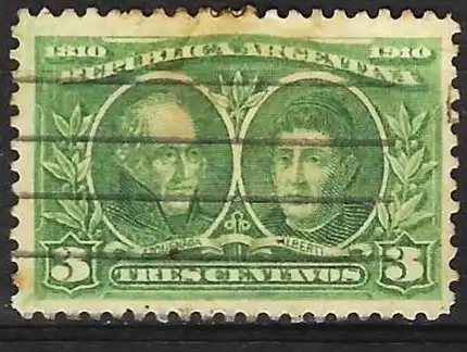 Argentinien 1910 - Mi 140 - YT 151 - Miguel de Azcuenaga und Manuel M. Alberti