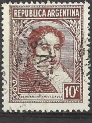 Argentinien 1939 - Mi 412 - YT 395 - Das präsident Bernardino Rivadavia 