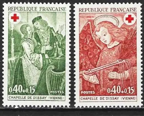 Frankreich 1970 - Mi 1733 und 1734 - YT 1661 und 1662 - Rotes Kreuz - MNH**