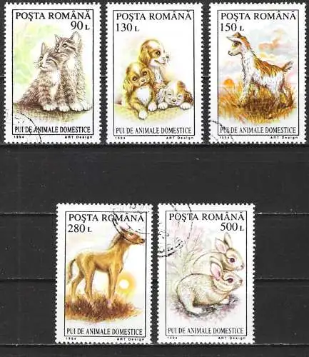 Rumänien 1994 - Mi 5055/59 - YT 4217/21 - Jungtiere
