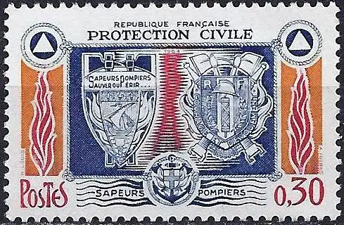 Frankreich 1964 - Mi 1460 - YT 1404 - Die Feuerwehrleute - MNH**