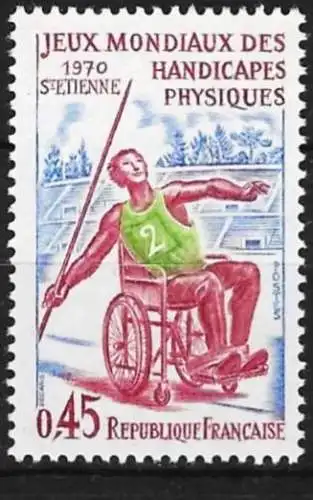 Frankreich 1970 - Mi 1719 - YT 1649 - Paralympische Spiele in Saint-Étienne - MNH** 