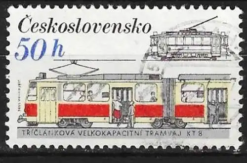Tschechoslowakei 1986 - Mi 2881 - YT 2693 - Straßenbahn
